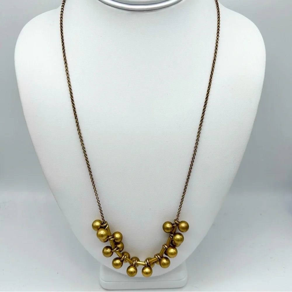 J. Crew Gold Bead Necklace